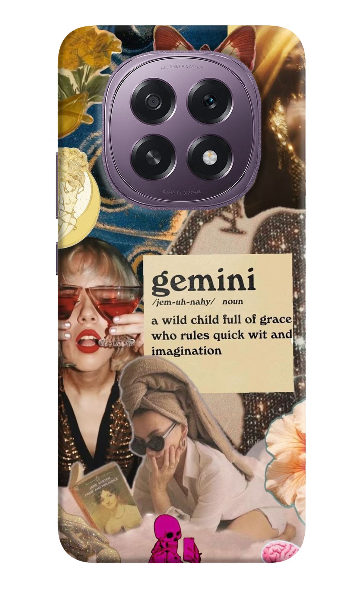 Gemini Zodiac Oppo F29 5G Hard Case Back Cover by Casekaro