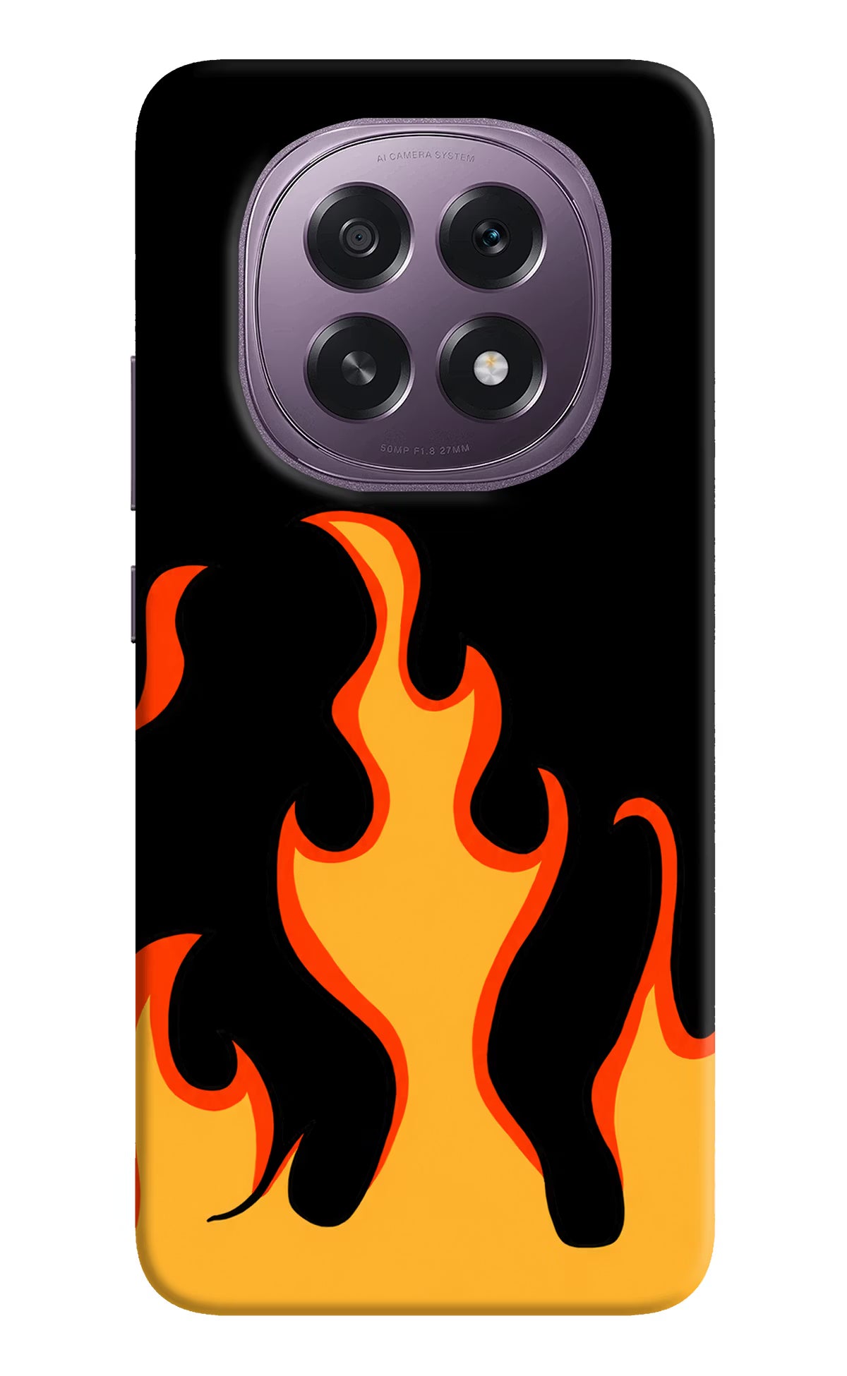 Fired Up – Black Oppo F29 5G Hard Case Back Cover by Casekaro