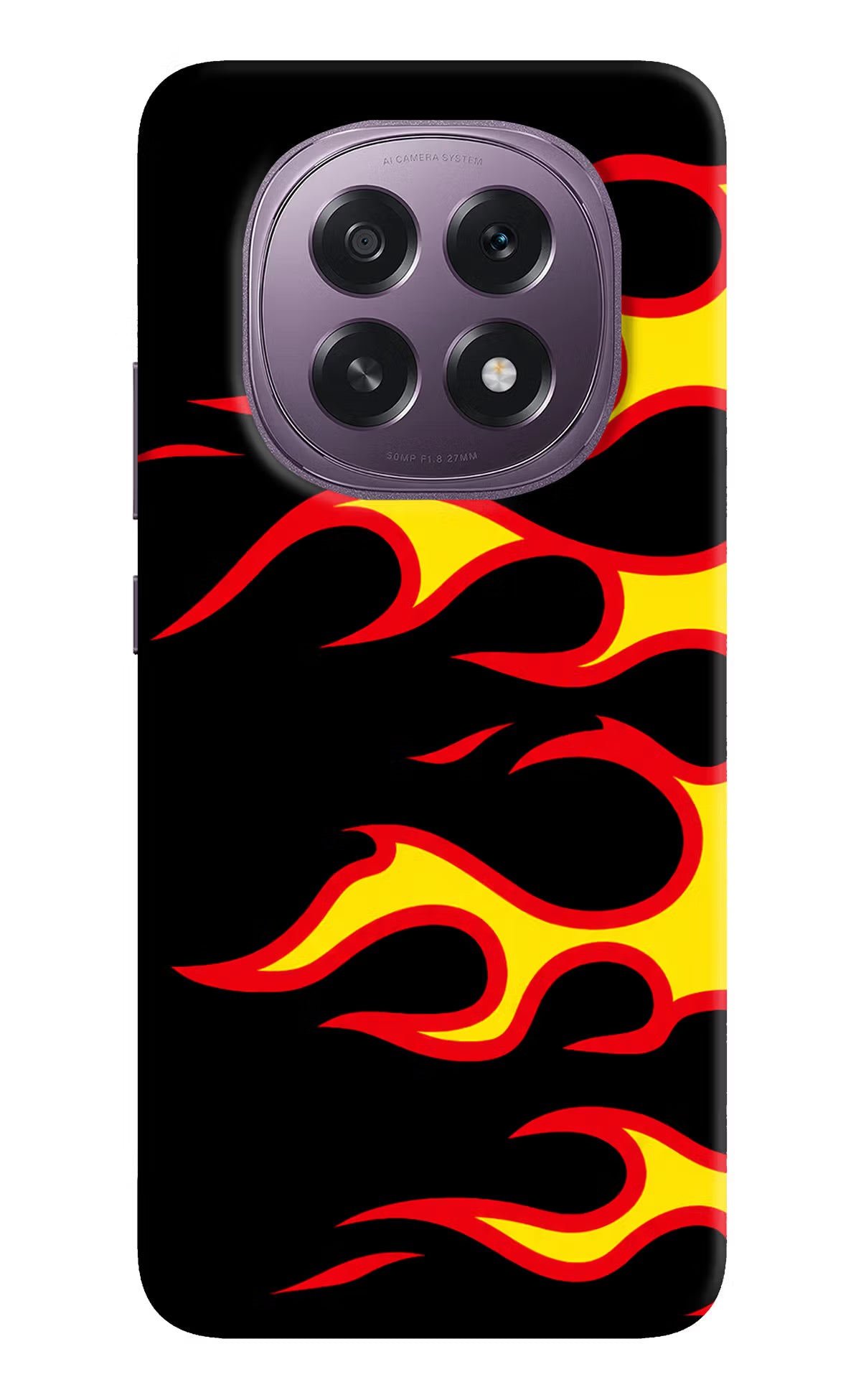 Side Sweep Flames Oppo F29 5G Hard Case Back Cover by Casekaro