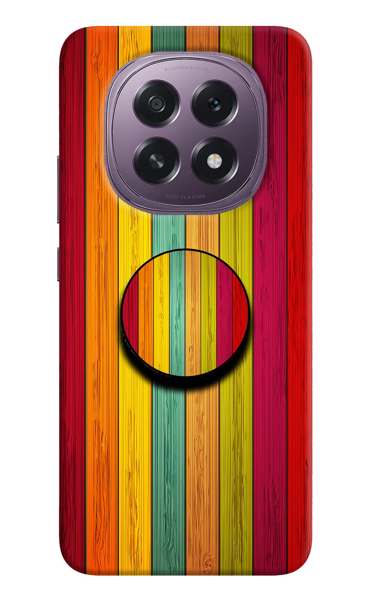 Multicolor Wooden Oppo F29 5G Pop Case by Casekaro