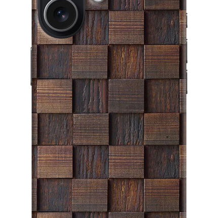 Wooden Cube Design iPhone 17 Hard Case Back Cover by Casekaro