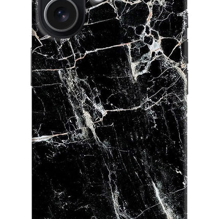 Black Marble Texture iPhone 17 Hard Case Back Cover by Casekaro