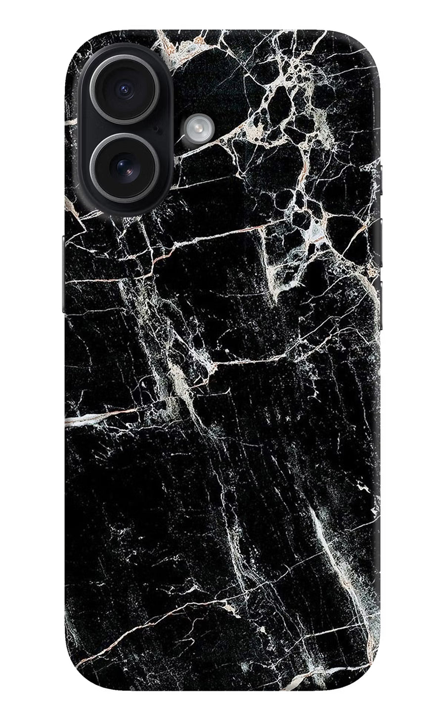 Black Marble Texture iPhone 17 Back Cover, Hard case