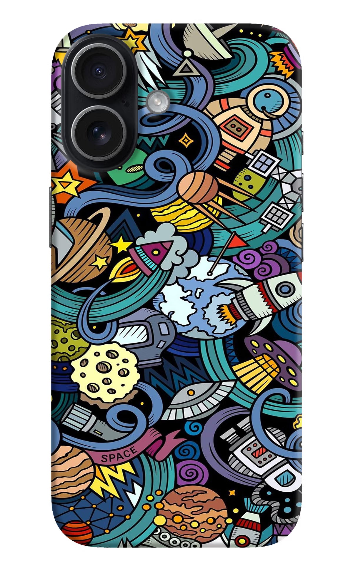 Space Abstract iPhone 17 Hard Case Back Cover by Casekaro