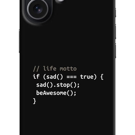 Life Motto Code iPhone 17 Hard Case Back Cover by Casekaro