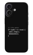 Life Motto Code iPhone 17 Hard Case Back Cover by Casekaro