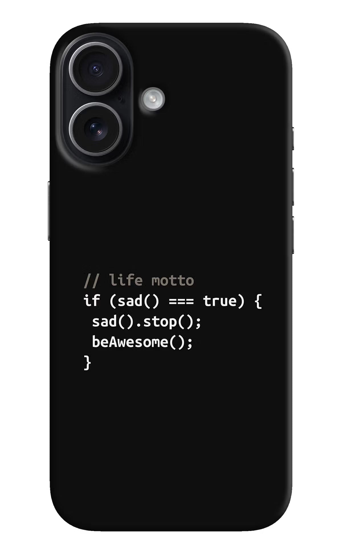 Life Motto Code iPhone 17 Hard Case Back Cover by Casekaro