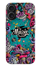Music Graffiti iPhone 17 Hard Case Back Cover by Casekaro