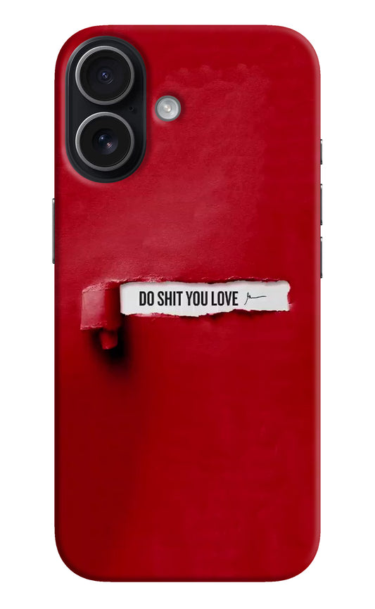 Do Shit You Love iPhone 17 Hard Case Back Cover by Casekaro