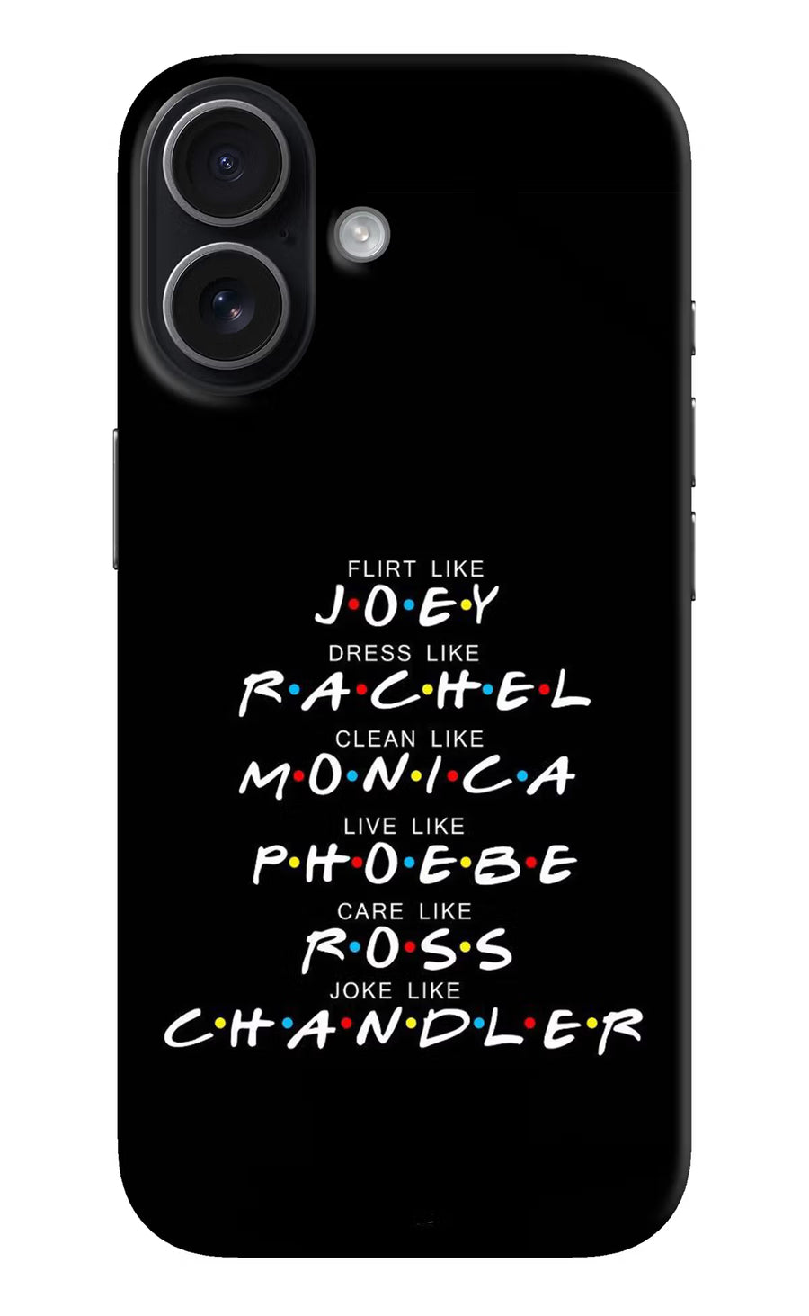 FRIENDS Character iPhone 17 Back Cover, Hard case