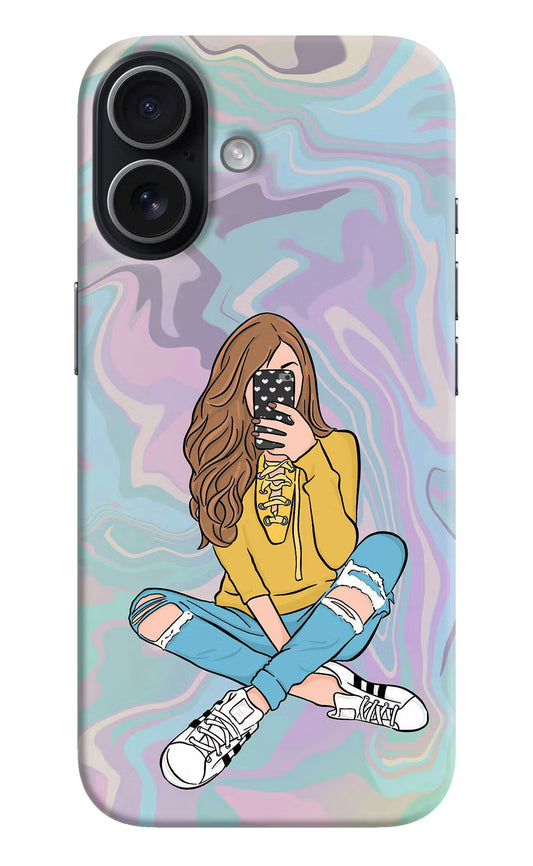 Selfie Girl iPhone 17 Hard Case Back Cover by Casekaro