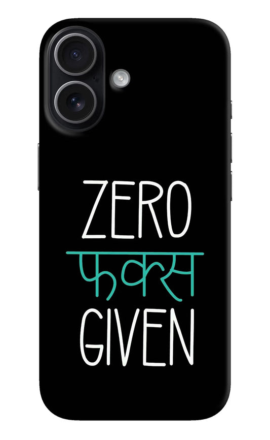 Zero Fucks Given iPhone 17 Hard Case Back Cover by Casekaro