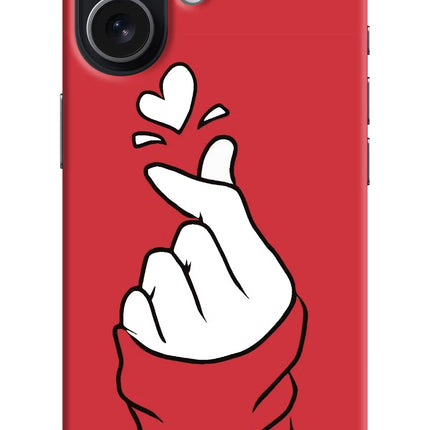 Korean Love Sign iPhone 17 Hard Case Back Cover by Casekaro