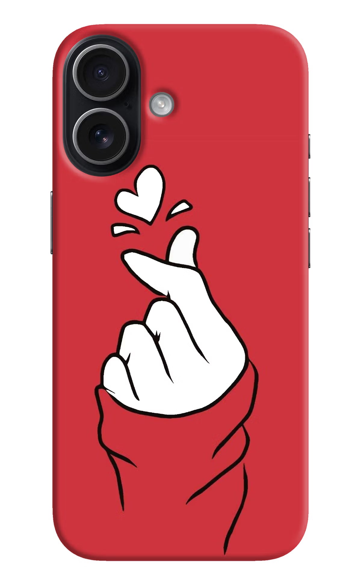 Korean Love Sign iPhone 17 Hard Case Back Cover by Casekaro