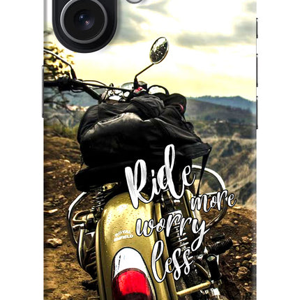 Ride More Worry Less iPhone 17 Hard Case Back Cover by Casekaro