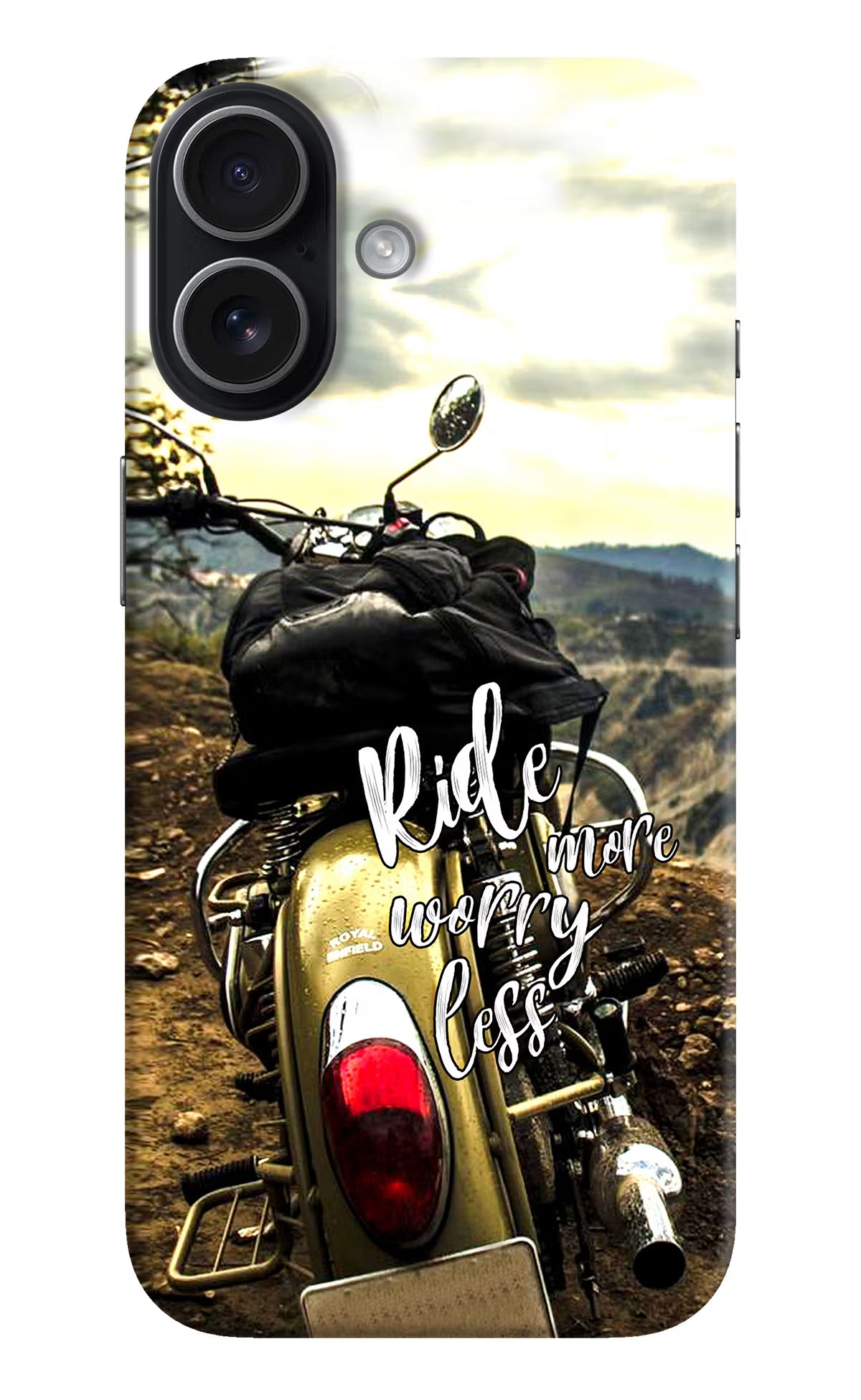 Ride More Worry Less iPhone 17 Hard Case Back Cover by Casekaro
