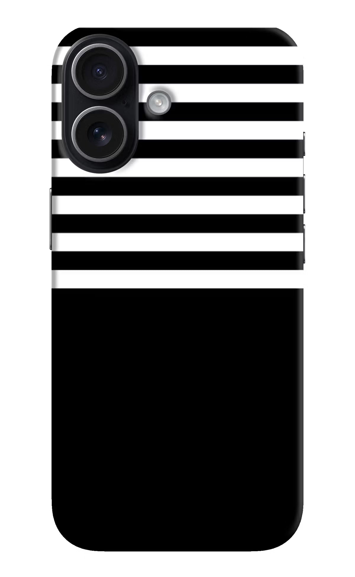 Black and White Print iPhone 17 Hard Case Back Cover by Casekaro