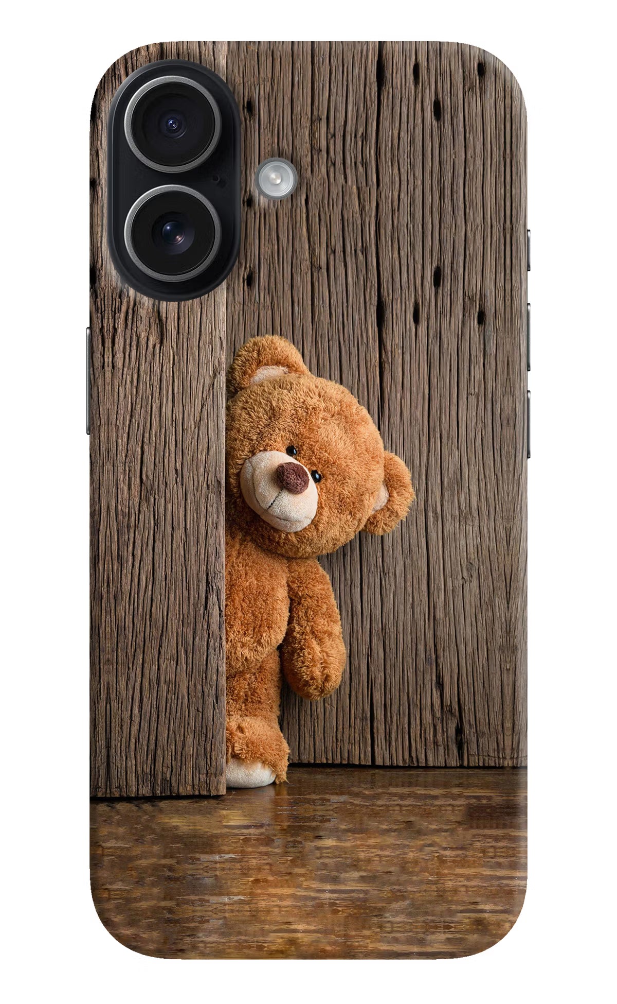 Teddy Wooden iPhone 17 Hard Case Back Cover by Casekaro