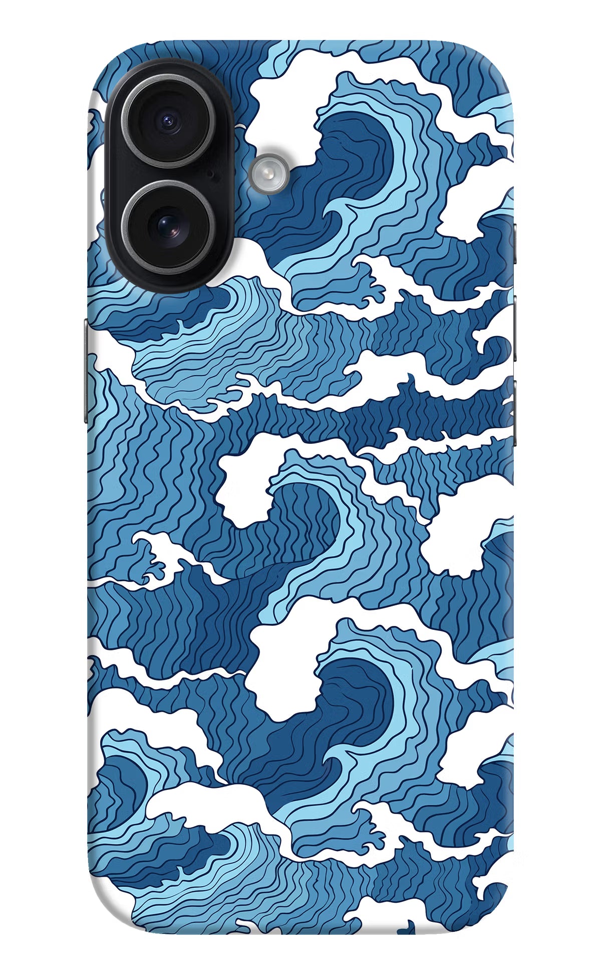 Blue Waves iPhone 17 Hard Case Back Cover by Casekaro