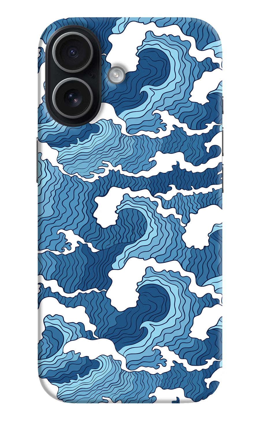 Blue Waves iPhone 17 Back Cover, Hard case
