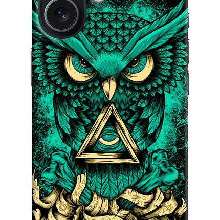 Green Owl iPhone 17 Hard Case Back Cover by Casekaro