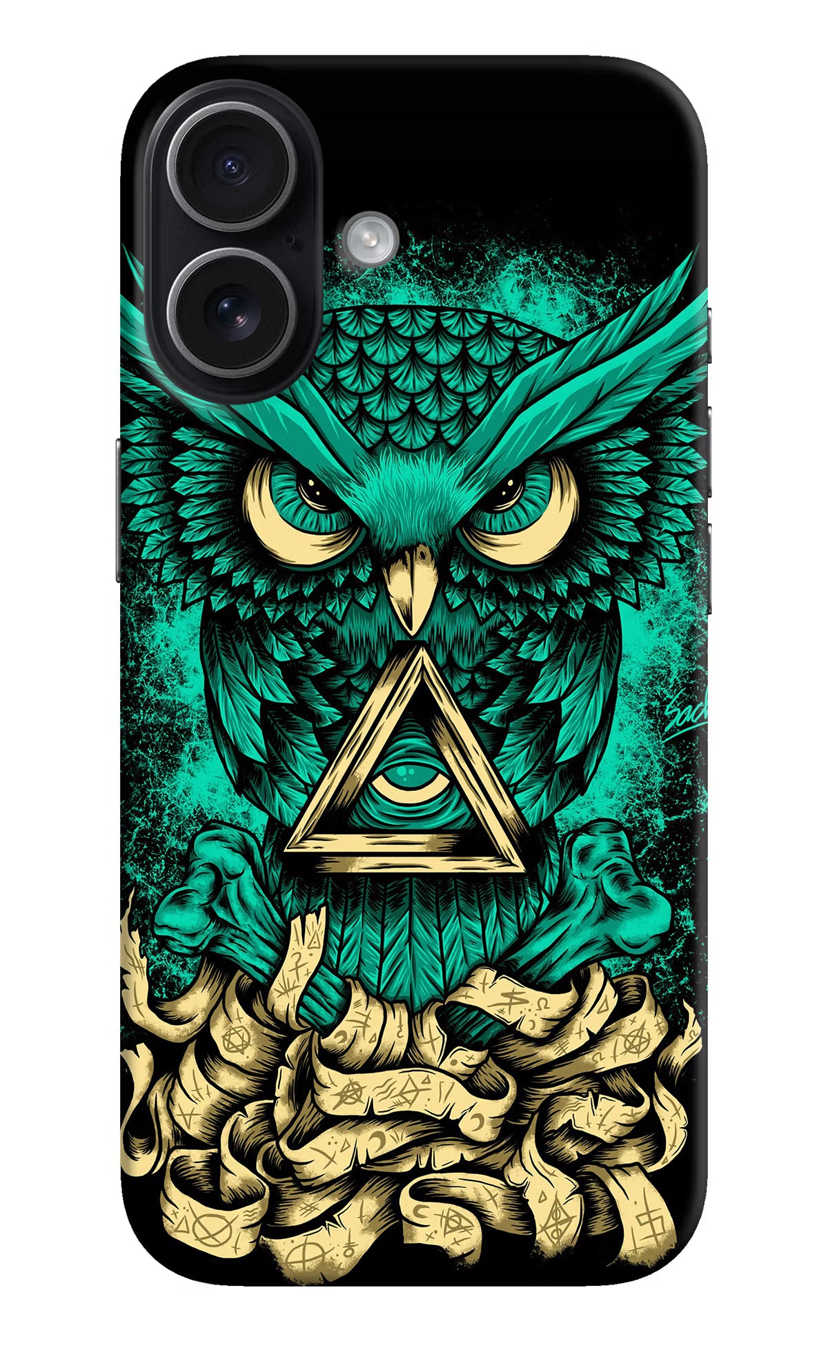 Green Owl iPhone 17 Hard Case Back Cover by Casekaro