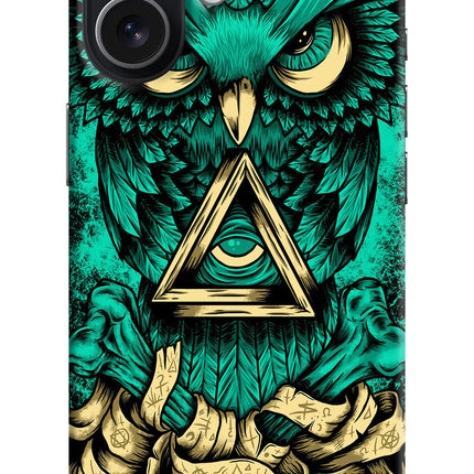 Green Owl iPhone 17 Hard Case Back Cover by Casekaro