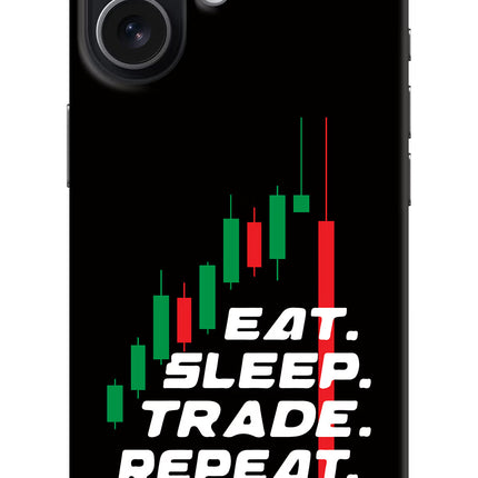 Eat Sleep Trade Repeat iPhone 17 Hard Case Back Cover by Casekaro