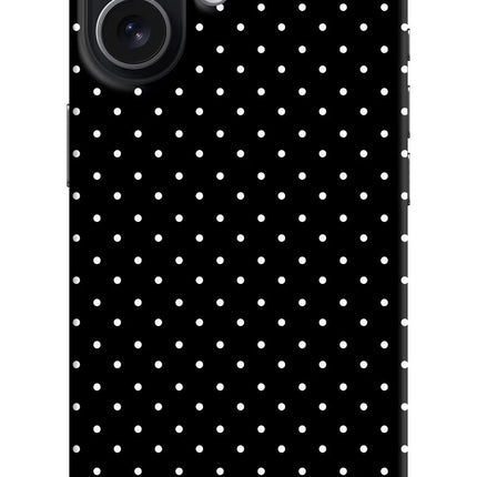 White Dots iPhone 17 Hard Case Back Cover by Casekaro