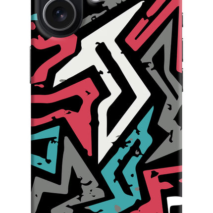 Geometric Graffiti iPhone 17 Hard Case Back Cover by Casekaro