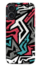 Geometric Graffiti iPhone 17 Hard Case Back Cover by Casekaro