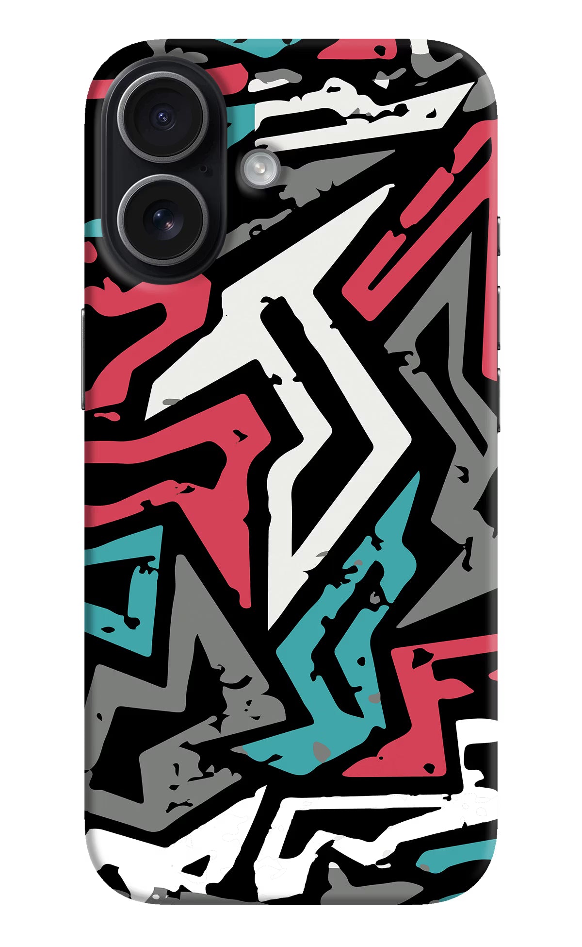 Geometric Graffiti iPhone 17 Hard Case Back Cover by Casekaro