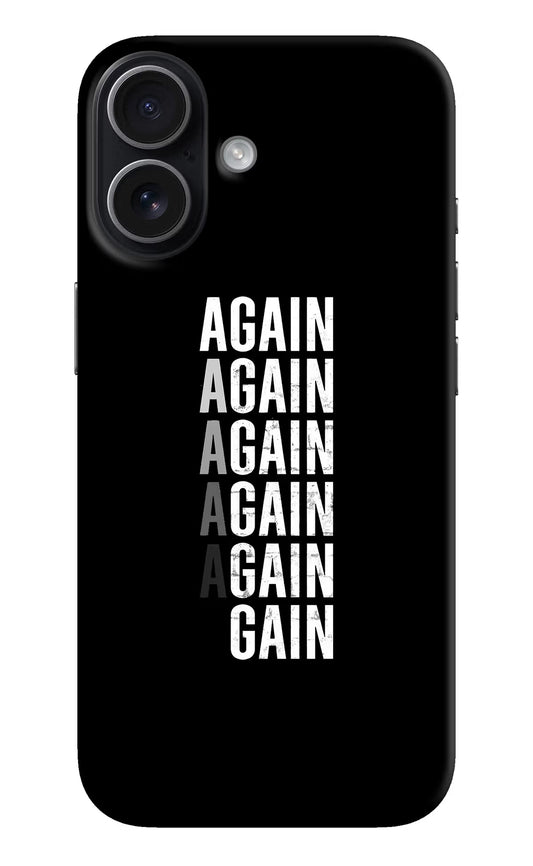 Again Again Gain iPhone 17 Hard Case Back Cover by Casekaro