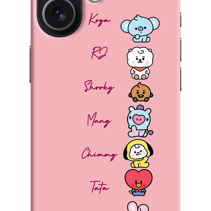BTS names iPhone 17 Hard Case Back Cover by Casekaro