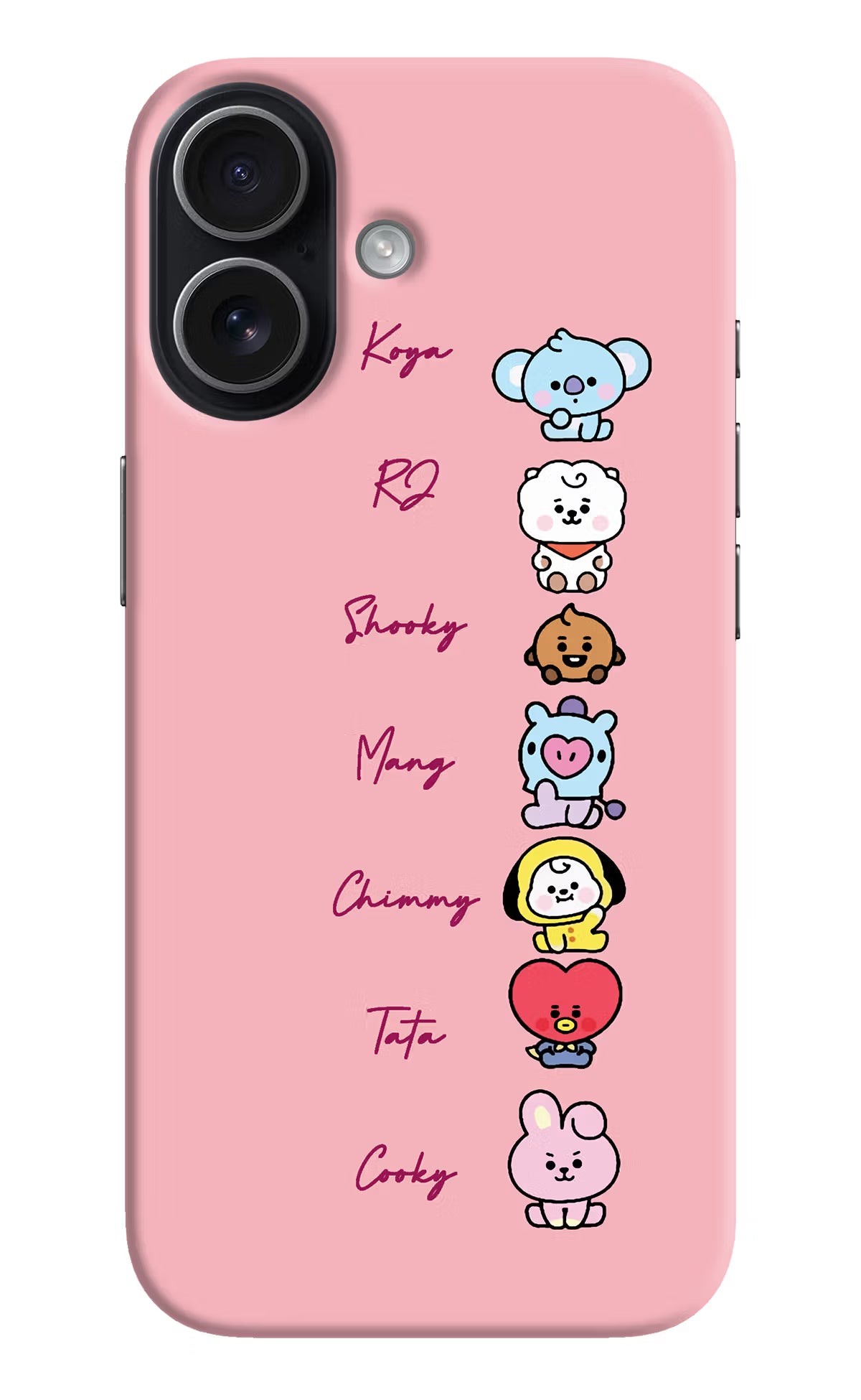 BTS names iPhone 17 Hard Case Back Cover by Casekaro