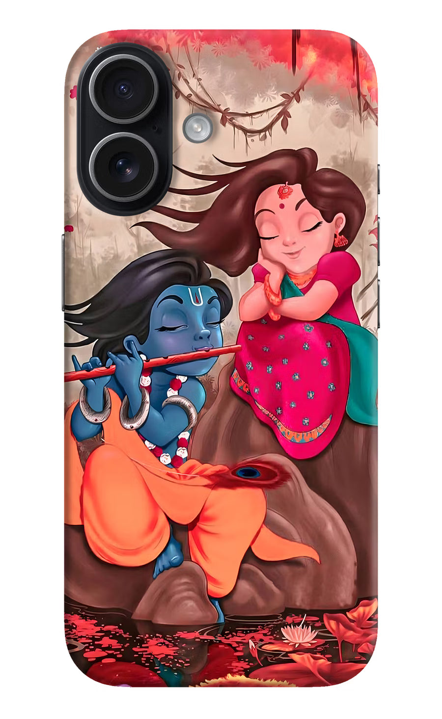 Radhe Krishna iPhone 17 Back Cover, Hard case