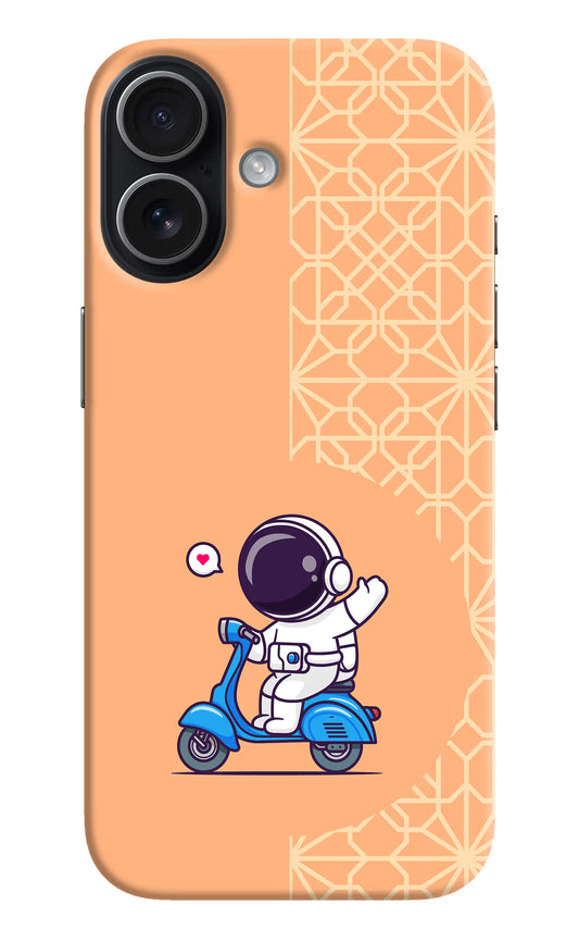 Cute Astronaut Riding iPhone 17 Hard Case Back Cover by Casekaro