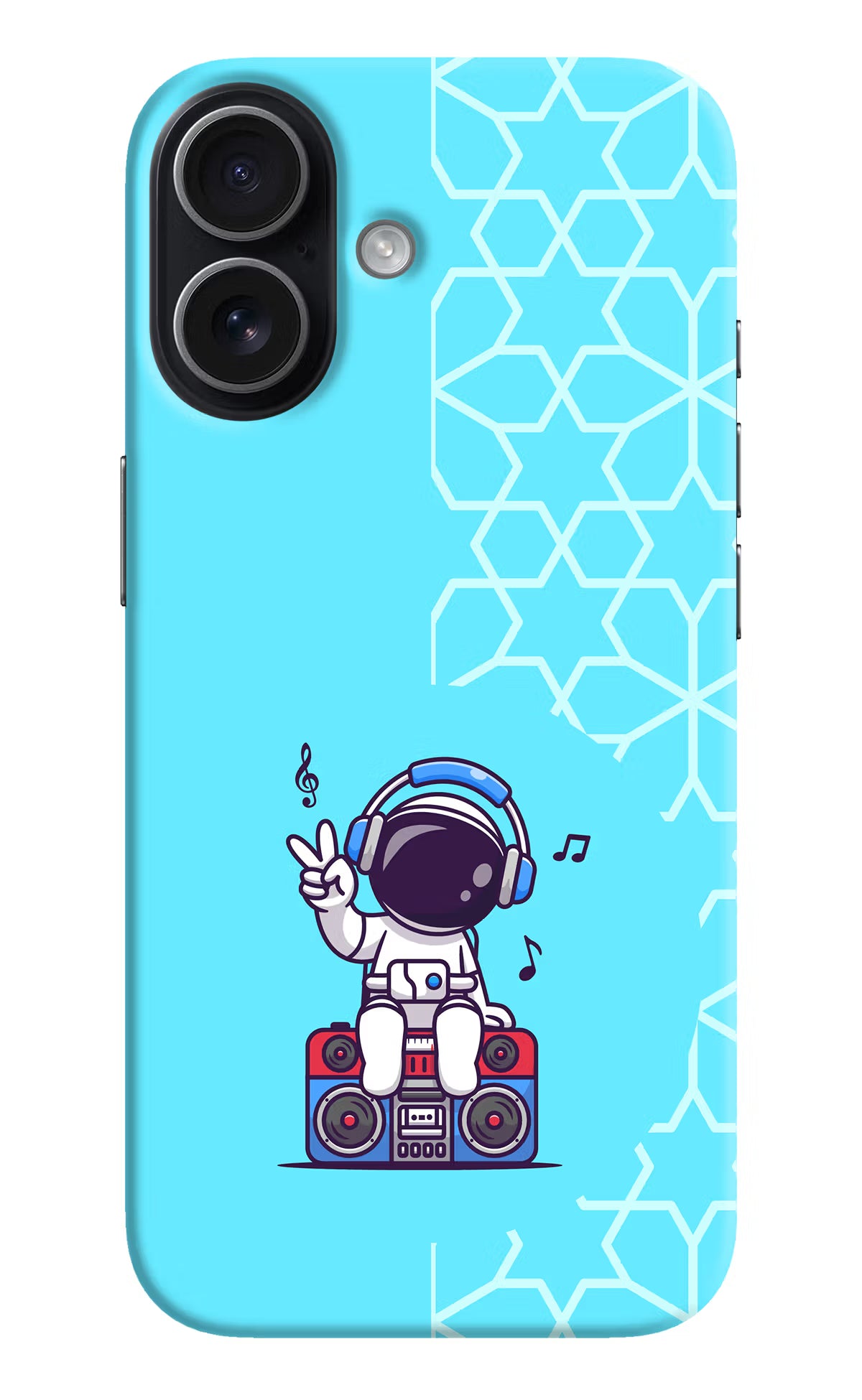 Cute Astronaut Chilling iPhone 17 Hard Case Back Cover by Casekaro