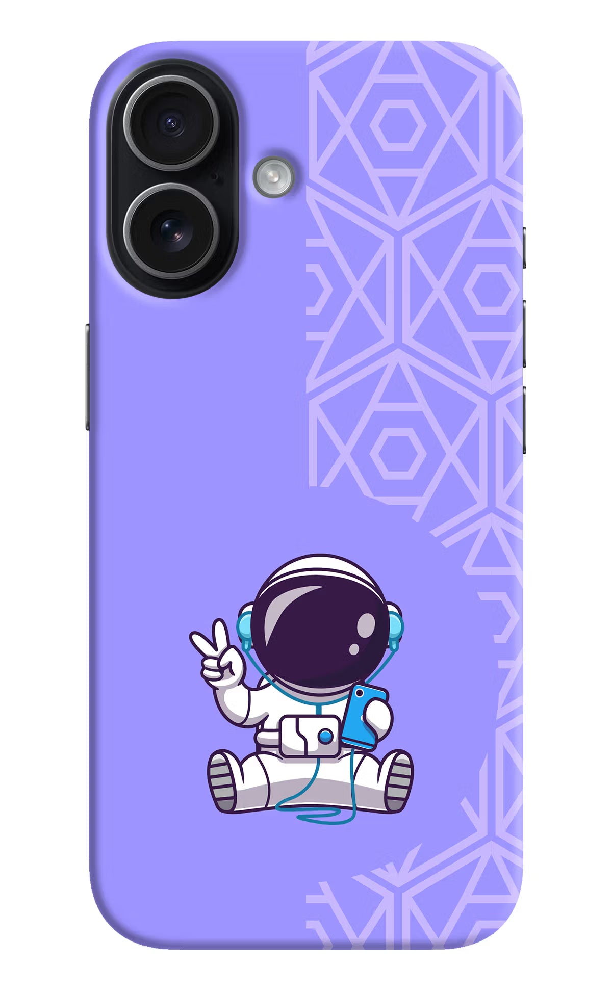 Cute Astronaut Chilling iPhone 17 Hard Case Back Cover by Casekaro