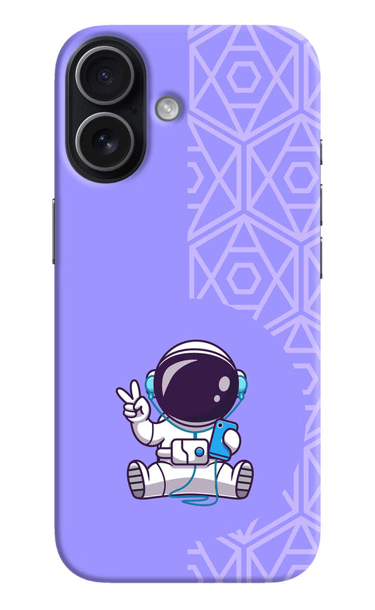 Cute Astronaut Chilling iPhone 17 Hard Case Back Cover by Casekaro
