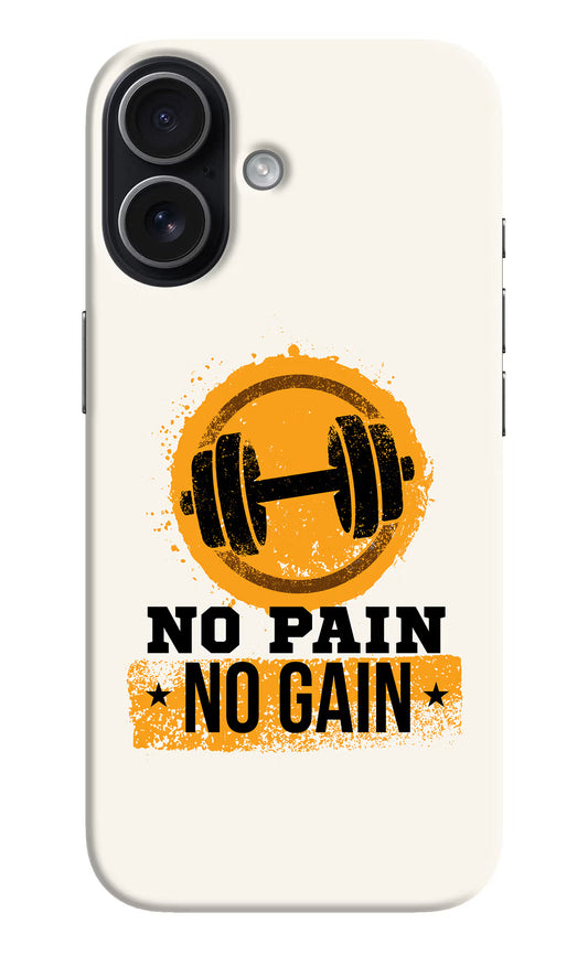 No Pain No Gain iPhone 17 Hard Case Back Cover by Casekaro