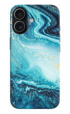 Blue Glitter Marble iPhone 17 Hard Case Back Cover by Casekaro