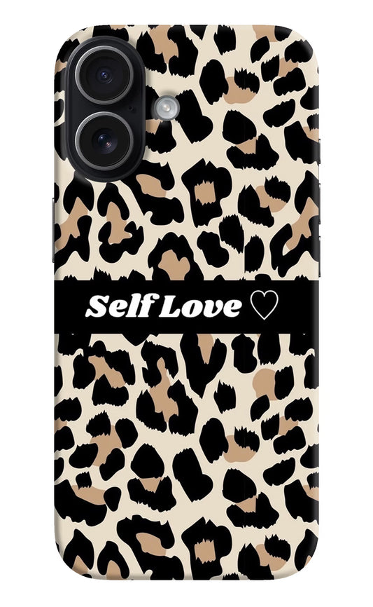 Leopard Print Self Love iPhone 17 Hard Case Back Cover by Casekaro