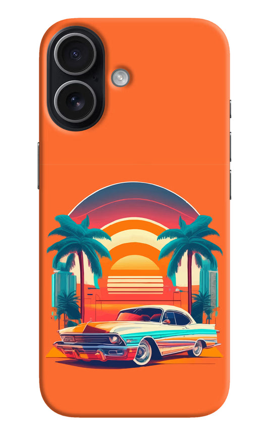 Palm Drive 80s iPhone 17 Hard Case Back Cover by Casekaro