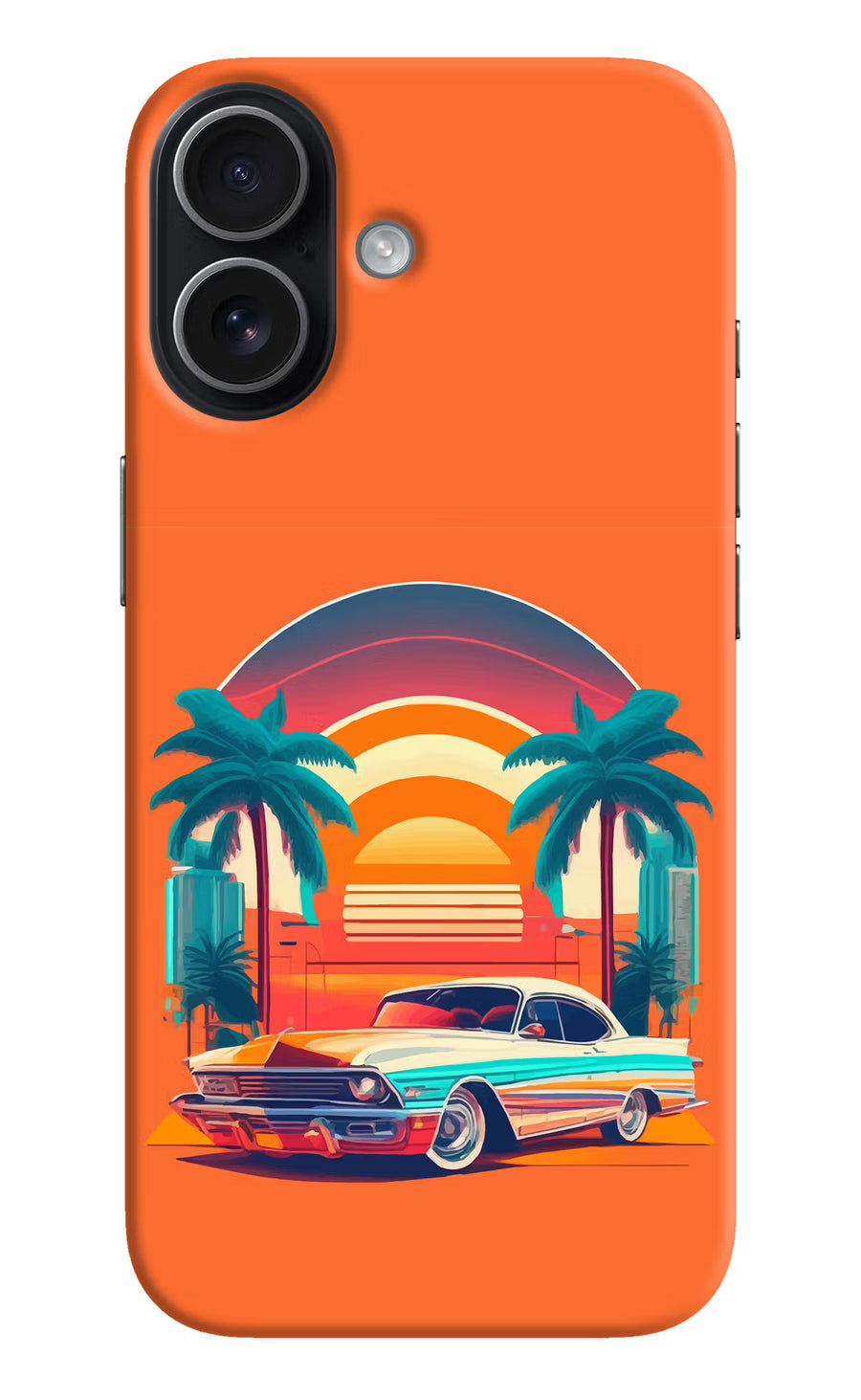 Palm Drive 80s iPhone 17 Back Cover, Hard case