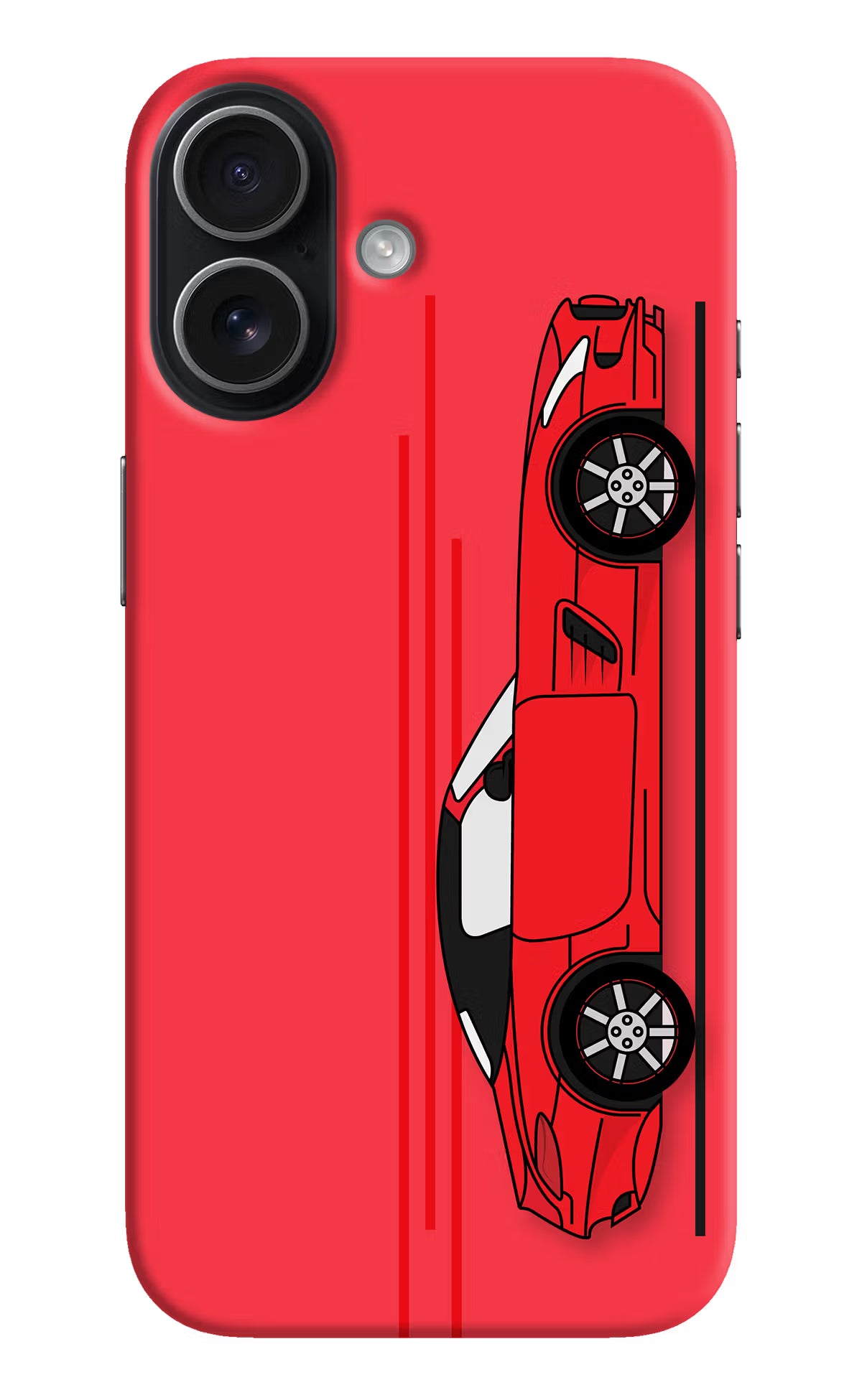 Red Velocity iPhone 17 Hard Case Back Cover by Casekaro