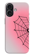 Pink Web iPhone 17 Hard Case Back Cover by Casekaro