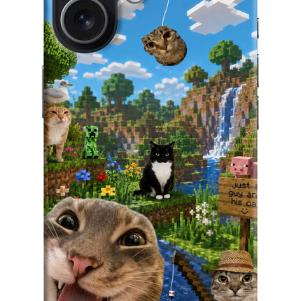 Minecraft Cat Chaos iPhone 17 Hard Case Back Cover by Casekaro