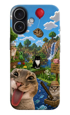 Minecraft Cat Chaos iPhone 17 Hard Case Back Cover by Casekaro