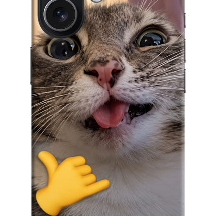 Silly Cat Call iPhone 17 Hard Case Back Cover by Casekaro